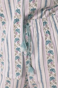 Women'secret Pijamas-Pijama camiseiro capri riscas 100% algodão bege