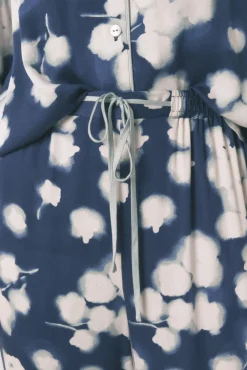 Women'secret Pijamas-Pijama camiseiro longo de viscose floral azul