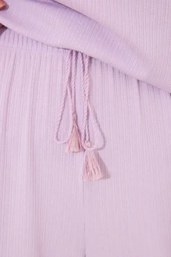 Women'secret Pijamas-Pijama capri canelado de viscose rosa