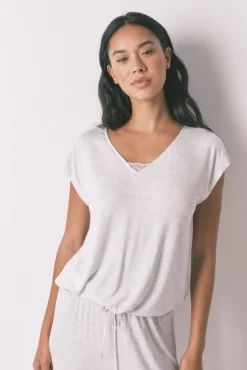 Women'secret Pijamas-Pijama Capri de viscose cinza com soft touch cinzento