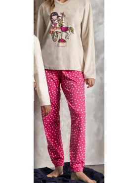 Admas Pijamas-Pijama carrossel para Mulher SANTORO GORJUSS bege