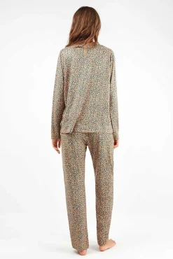 Gisela Pijamas-Pijama com estampa animal branco