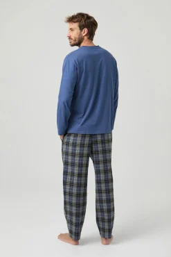 Kiff-Kiff Pijamas-Pijama combinado Kiff Kiff 100% algodão azul