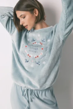 Women'secret Pijamas-Pijama comprido azul