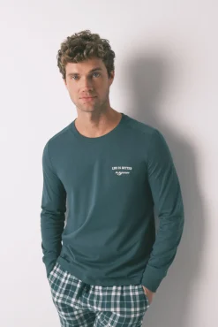 Women'secret Pijamas-Pijama comprido verde