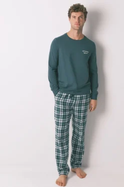 Women'secret Pijamas-Pijama comprido verde