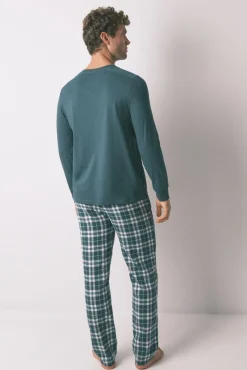 Women'secret Pijamas-Pijama comprido verde