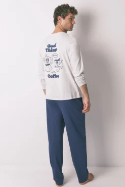 Women'secret Pijamas-Pijama comprido cinzento