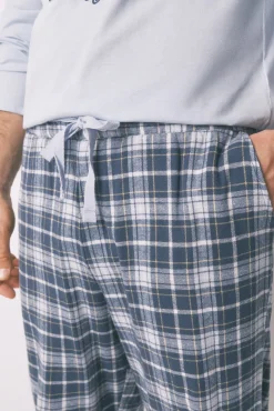 Women'secret Pijamas-Pijama comprido 100% algodão Coyote azul