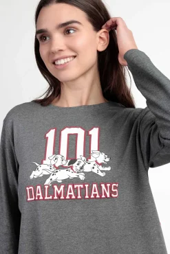 Admas Pijamas-Pijama comprido 101 Dálmatas para mulher cinzento