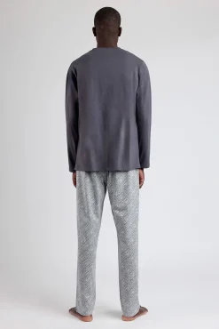 Admas Pijamas-Pijama comprido Boba Fett para homem cinzento