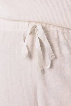 Women'secret Pijamas-Pijama comprido com textura waffle branco