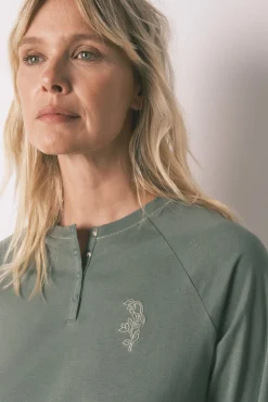 Women'secret Pijamas-Pijama comprido com calças e floral estampado