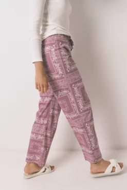 Women'secret Pijamas-Pijama comprido com estampado floral bege