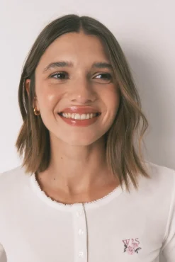 Women'secret Pijamas-Pijama comprido com estampado floral bege