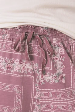 Women'secret Pijamas-Pijama comprido com estampado floral bege