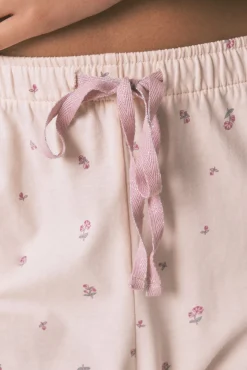 Women'secret Pijamas-Pijama comprido com flores rosa