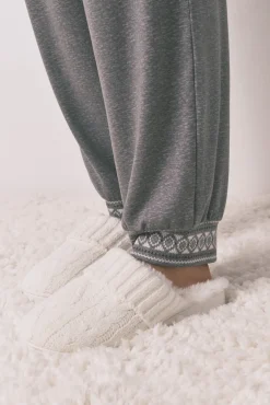 Women'secret Pijamas-Pijama comprido de malha malha Mickey cinzento