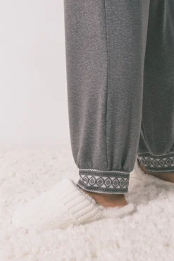 Women'secret Pijamas-Pijama comprido de manga curta Mickey cinzento