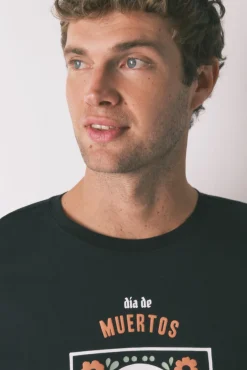 Women'secret Pijamas-Pijama comprido "Dia dos Mortos" 100% algodão na cor preta preto