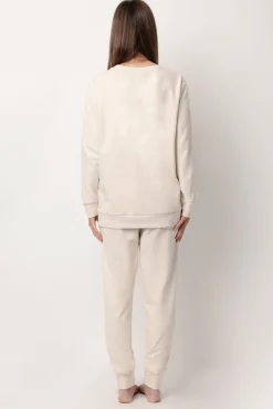 Admas Pijamas-Pijama comprido felpa Chip&Dale para mulher bege