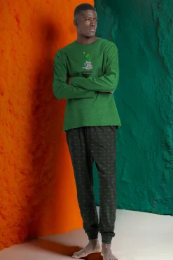 Admas Pijamas-Pijama comprido Gustavo Muppets para homem verde