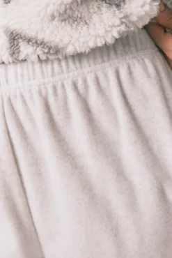 Women'secret Pijamas-Pijama comprido longo de borrego e polar do Snoopy cinzento