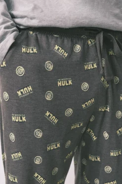 Women'secret Pijamas-Pijama comprido masculino 100% algodão 