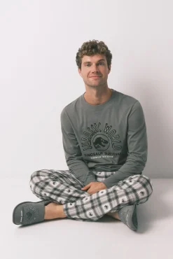 Women'secret Pijamas-Pijama comprido masculino 100% algodão 