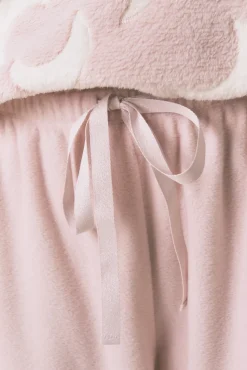 Women'secret Pijamas-Pijama comprido polar mousse luas rosa