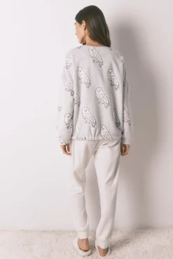 Women'secret Pijamas-Pijama comprido polar suave estampado 