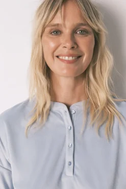 Women'secret Pijamas-Pijama comprido polar suave azul