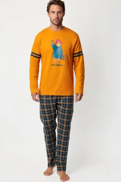Admas Pijamas-Pijama comprido xadrez Paddington para homem estampado