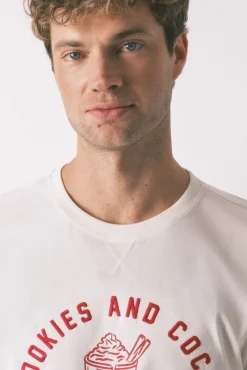 Women'secret Pijamas-Pijama de homem comprido 100% algodão xadrez bege