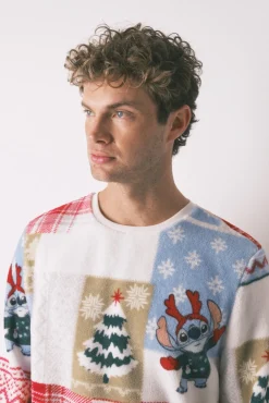 Women'secret Pijamas-Pijama de polar masculino Stitch estampado