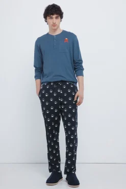 Springfield Pijamas-Pijama longo da Vila Sésamo azul