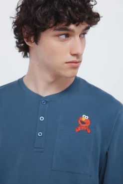 Springfield Pijamas-Pijama longo da Vila Sésamo azul