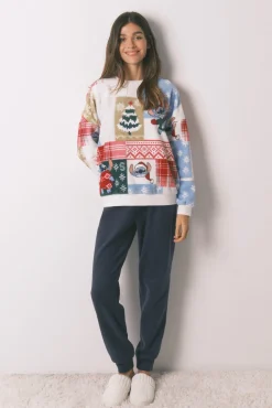 Women'secret Pijamas-Pijama polar estampado