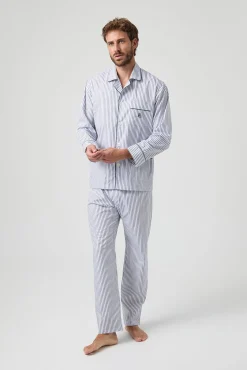 Kiff-Kiff Pijamas-Pijama riscas Kiff Kiff 100% algodão branco