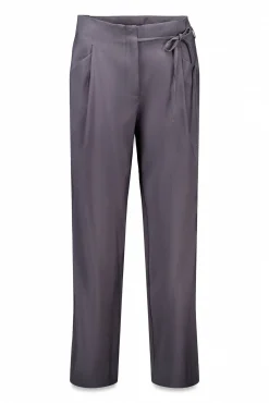 Hoss Intropia Calças-Piper. Calça de laçada Cinzento