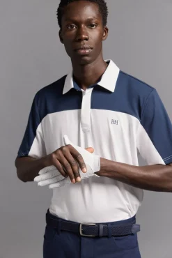 Pedro del Hierro Polos|Desporto-Pólo de golfe contrastante Azul