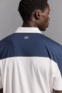 Pedro del Hierro Polos|Desporto-Pólo de golfe contrastante Azul