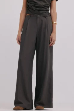 Hoss Intropia Calças-Polina. Calças fluídas Cinzento