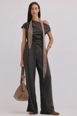 Hoss Intropia Calças-Polina. Calças fluídas Cinzento