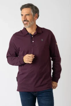 Privata Polos-Polo básica de manga comprida Granada