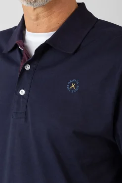 Privata Polos-Polo básica de manga comprida Azul