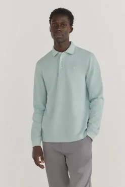 Pedro del Hierro Polos-Polo básico de manga comprida Azul