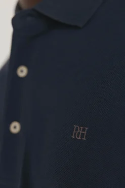 Pedro del Hierro Polos-Polo básico de manga comprida Azul