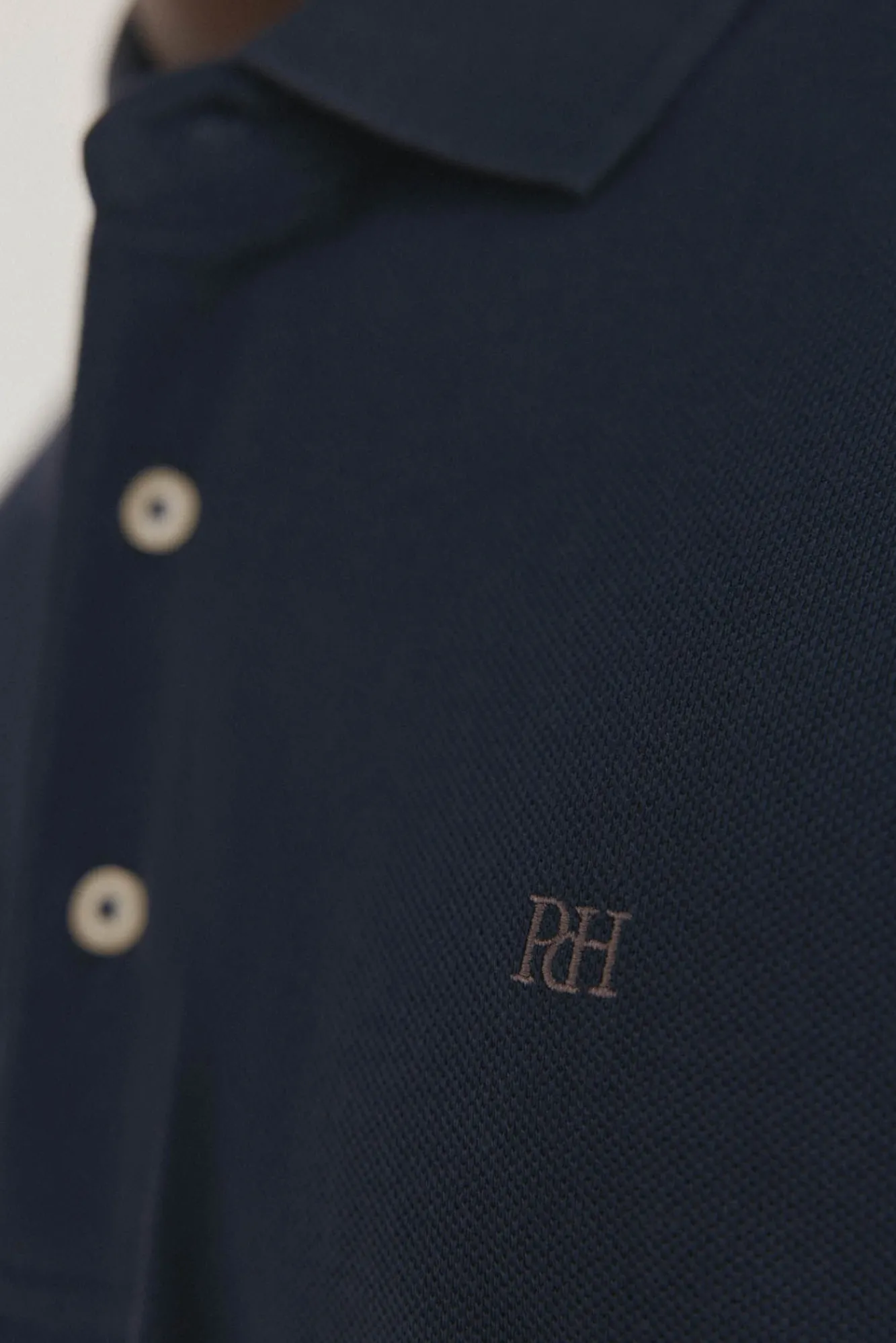 Pedro del Hierro Polos-Polo básico de manga comprida Azul