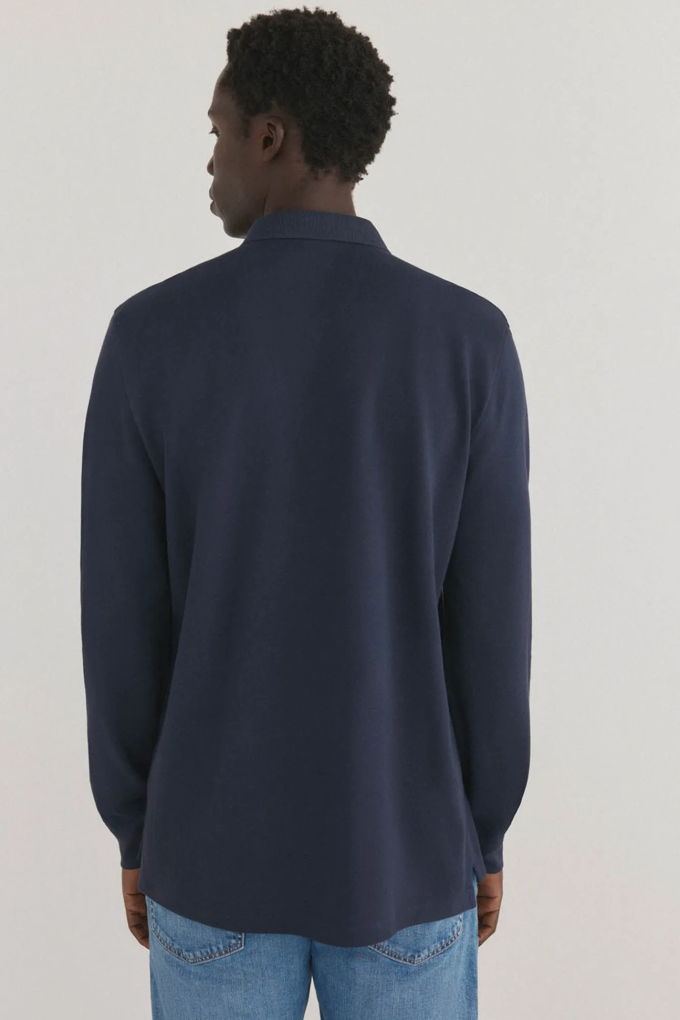 Pedro del Hierro Polos-Polo básico de manga comprida Azul